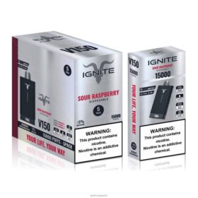 IGNITE V150 stylo vape, paquet de 5 framboise aigre B0J8290 | IGNITE Vape Amazon