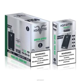 IGNITE V150 stylo vape, paquet de 5 pomme verte B0J8285 | IGNITE Vape Paris
