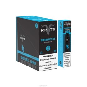 IGNITE V15 stylo vape, paquet de 10 glace aux myrtilles B0J8297 | IGNITE Vape Amazon