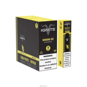 IGNITE V15 stylo vape, paquet de 10 glace à la banane B0J8211 | IGNITE Vape Near Me