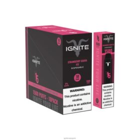 IGNITE V15 stylo vape, paquet de 10 glace à la fraise et à la goyave B0J82105 | IGNITE Electronic Cigarette
