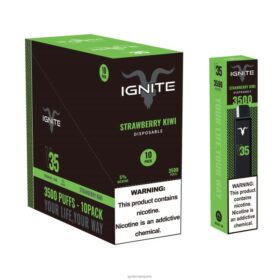 IGNITE V35 stylo vape, paquet de 10 fraise-kiwi B0J82127 | IGNITE Vape Paris