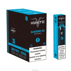 IGNITE V35 stylo vape, paquet de 10 glace aux myrtilles B0J82119 | IGNITE Electronic Cigarette