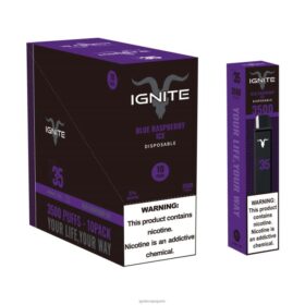 IGNITE V35 stylo vape, paquet de 10 glace à la framboise bleue B0J82120 | IGNITE Vape Paris