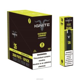 IGNITE V35 stylo vape, paquet de 10 limonade à la framboise B0J82125 | IGNITE Vape Amazon