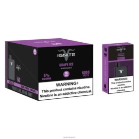 IGNITE V60 stylo vape, paquet de 10 glace aux raisins B0J8218 | IGNITE Vape Near Me