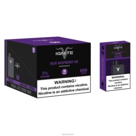 IGNITE V60 stylo vape, paquet de 10 glace à la framboise bleue B0J8215 | IGNITE Vape Paris