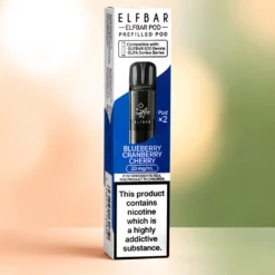 Pods préremplis Elfbar 600 Myrtille Canneberge Cerise 2 ml