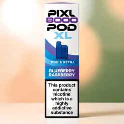 Pod rechargeable Myrtille Framboise Pixl 8000 20mg mesh